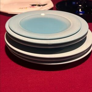 Pier 1 Light Blue Dinner Plate Set